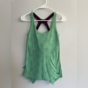Women’s Rab Trance Tank Green And Purple Size 10 - Medium Support